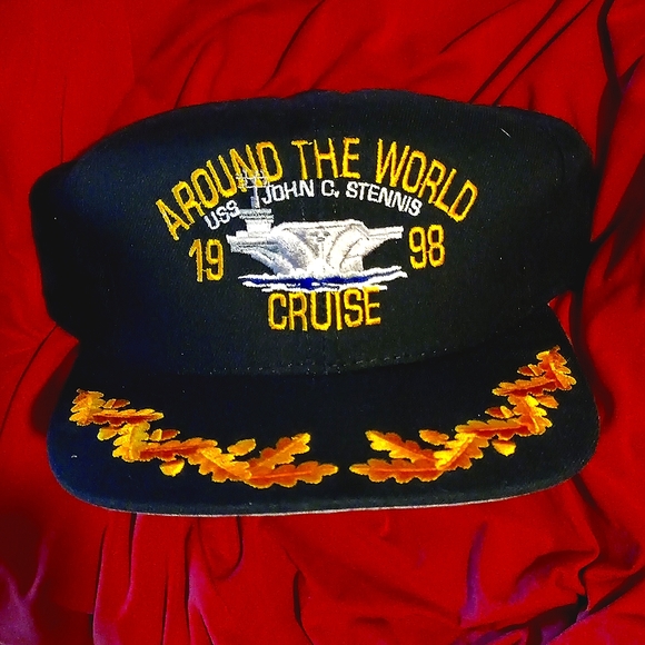 USS John C. Stennis "Look Ahead" Embroidered Baseball Cap - Adjustable Velcro, Officially Licensed Navy Cap